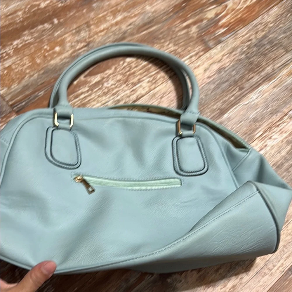 Elegant Studded Blue Handbag - Picture 4 of 6